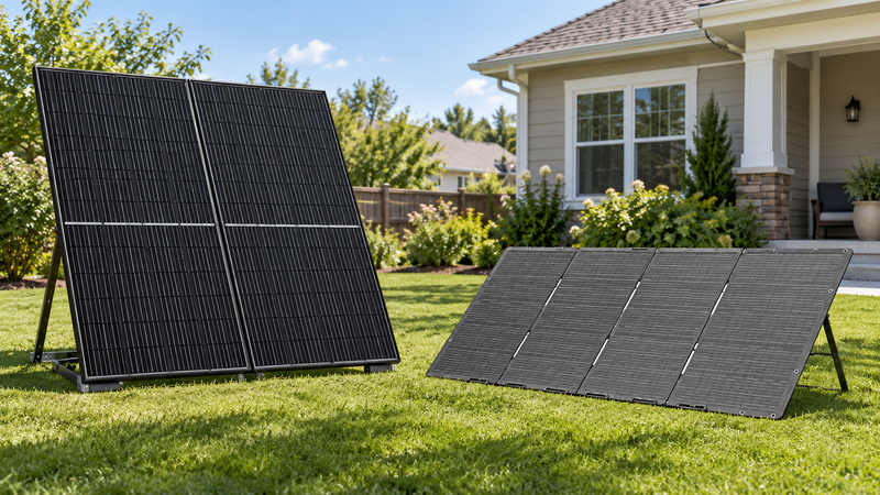 Rigid 440W Bifacial Solar Panels vs. Folding Panels: Which Is Better for Home Backup?