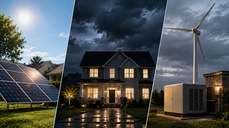 Solar vs. Wind vs. Gas: The Best Multi-Day Blackout Backup Strategy for Suburbs