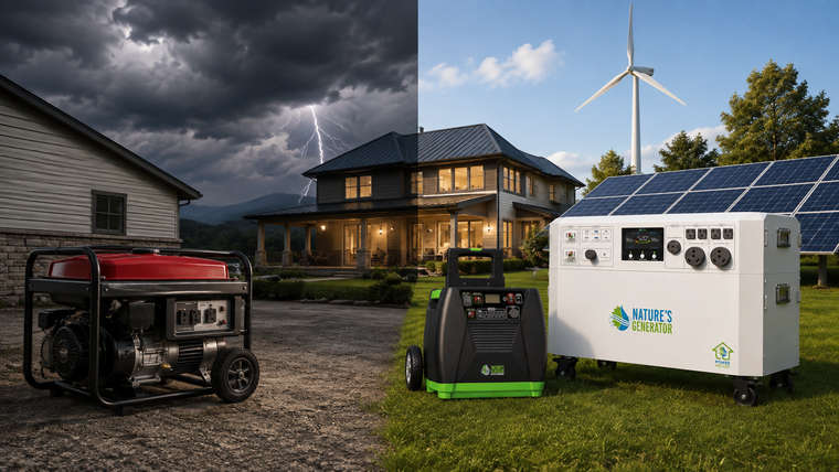 Nature's Generator - Gas Generators vs. Solar-Wind Hybrid Generators in 2026: Total Cost of Ownership (TCO) & ROI Analysis