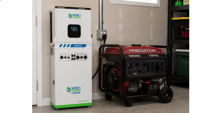 Nature's Generator - Hybridizing Emergency Power: A Technical Guide to Charging the MyGrid 10K with a Gas Generator