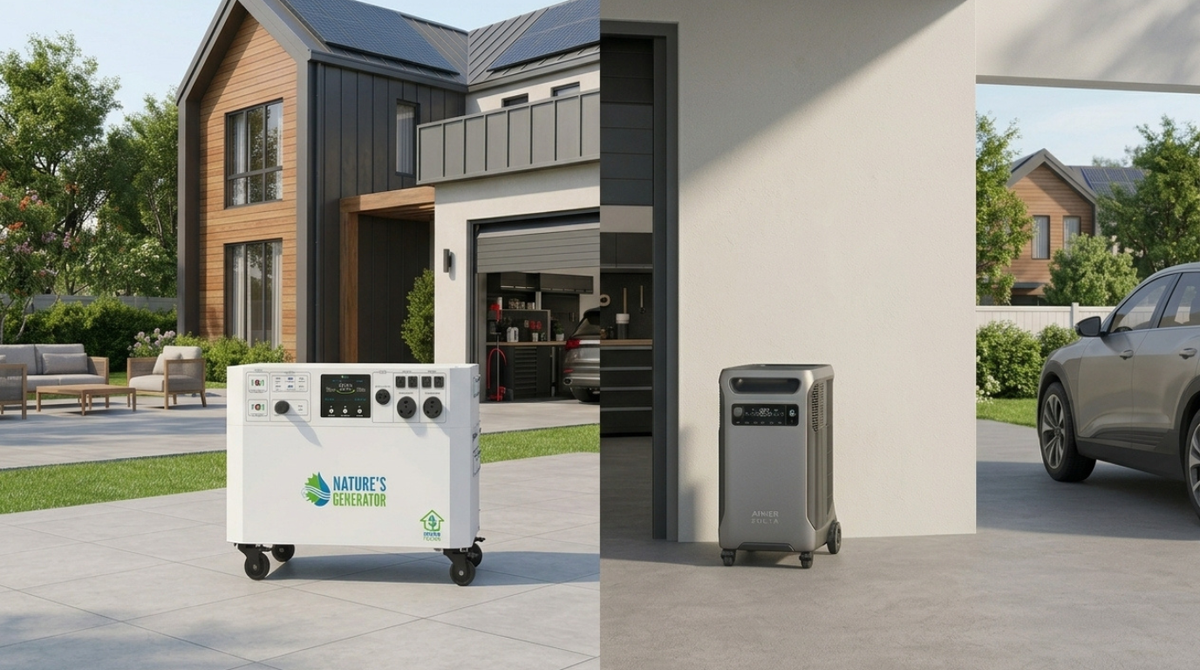 Nature’s Generator Powerhouse Gen 2 vs. Anker SOLIX F3800: Expansion Capability and 240V Output Comparison