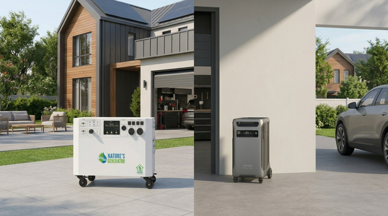 Nature's Generator - Nature’s Generator Powerhouse Gen 2 vs. Anker SOLIX F3800: Expansion Capability and 240V Output Comparison