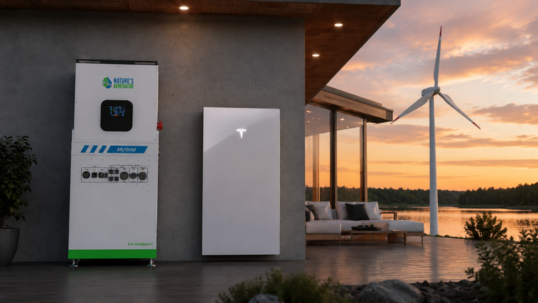 Nature's Generator - Nature’s Generator MyGrid 10K vs. Tesla Powerwall 3: Cost, Wind Charging, and DIY Installation Comparison