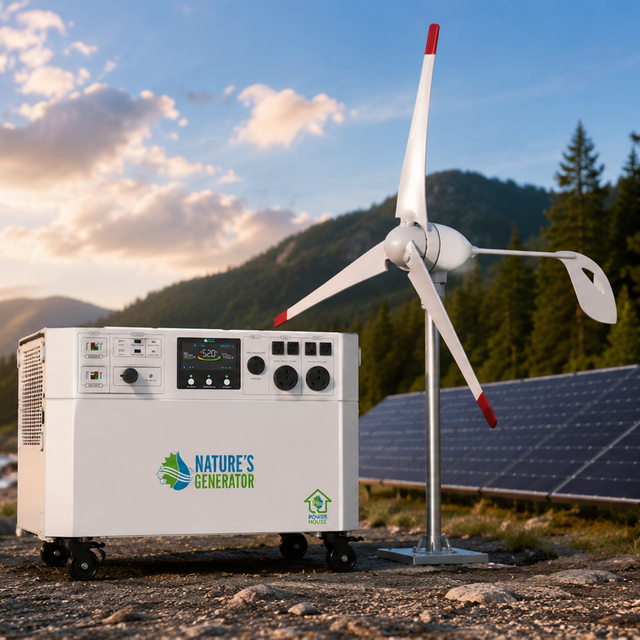 The Synergistic Power of Nature's Generator Powerhouse and Wind Turbines