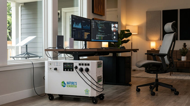 Nature's Generator - The Zero-Downtime WFH Station: Uninterrupted Power for Starlink, Mesh Wi-Fi, and Dual Monitors