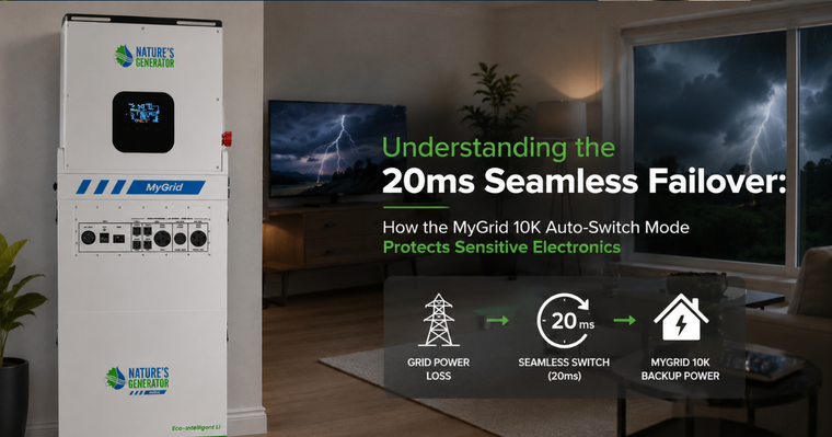 Nature's Generator - Understanding the 20ms Seamless Failover: How the MyGrid 10K Auto-Switch Mode Protects Sensitive Electronics
