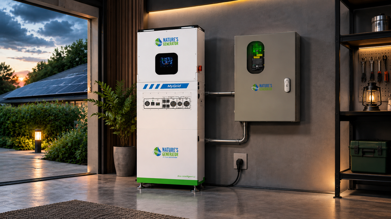 Nature's Generator - Zero-Downtime Blackout Protection: Inside the MyGrid 10K System & 50A Automatic Generator Transfer Switch Bundle