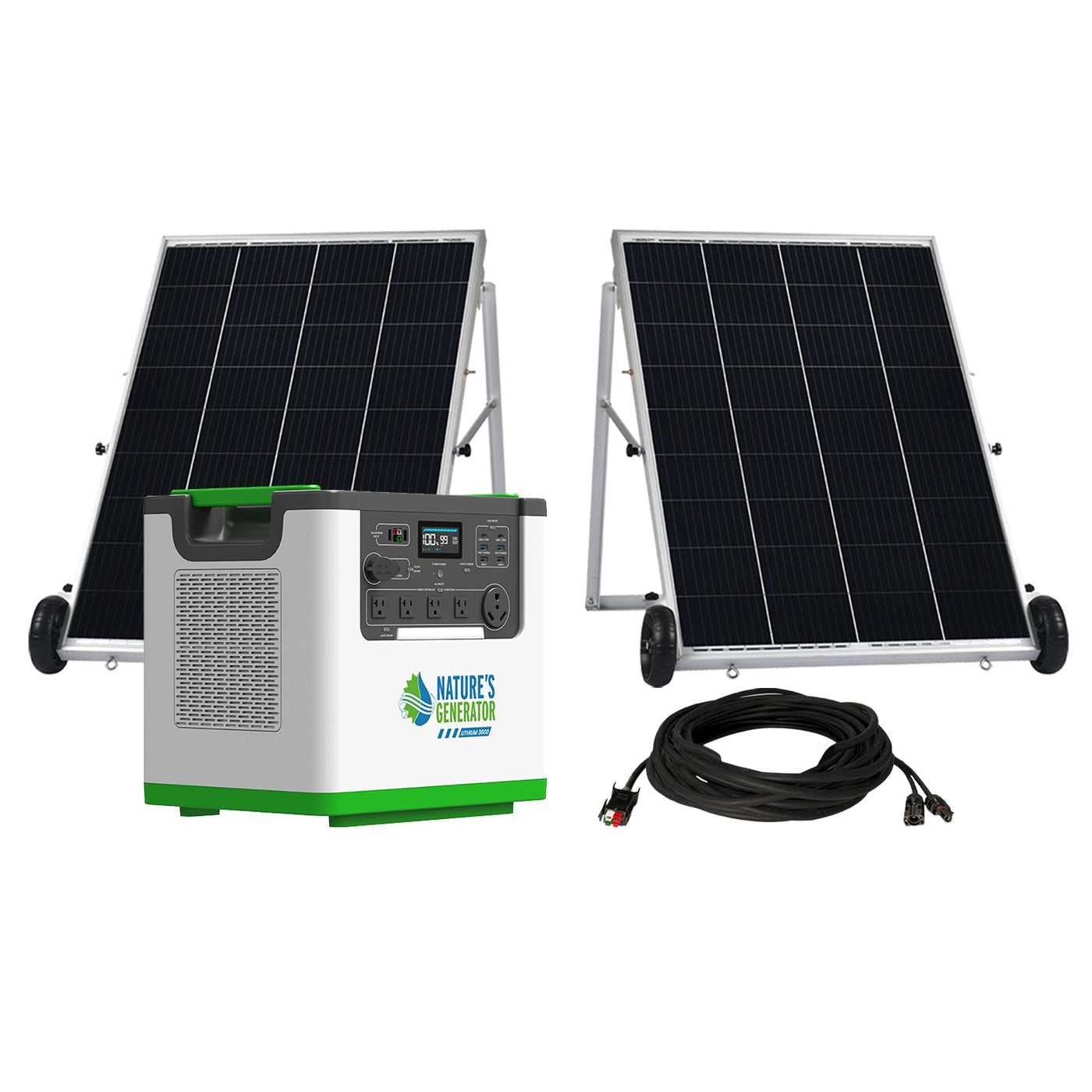 Lithium 3600 + 2 x 100W Solar Panel