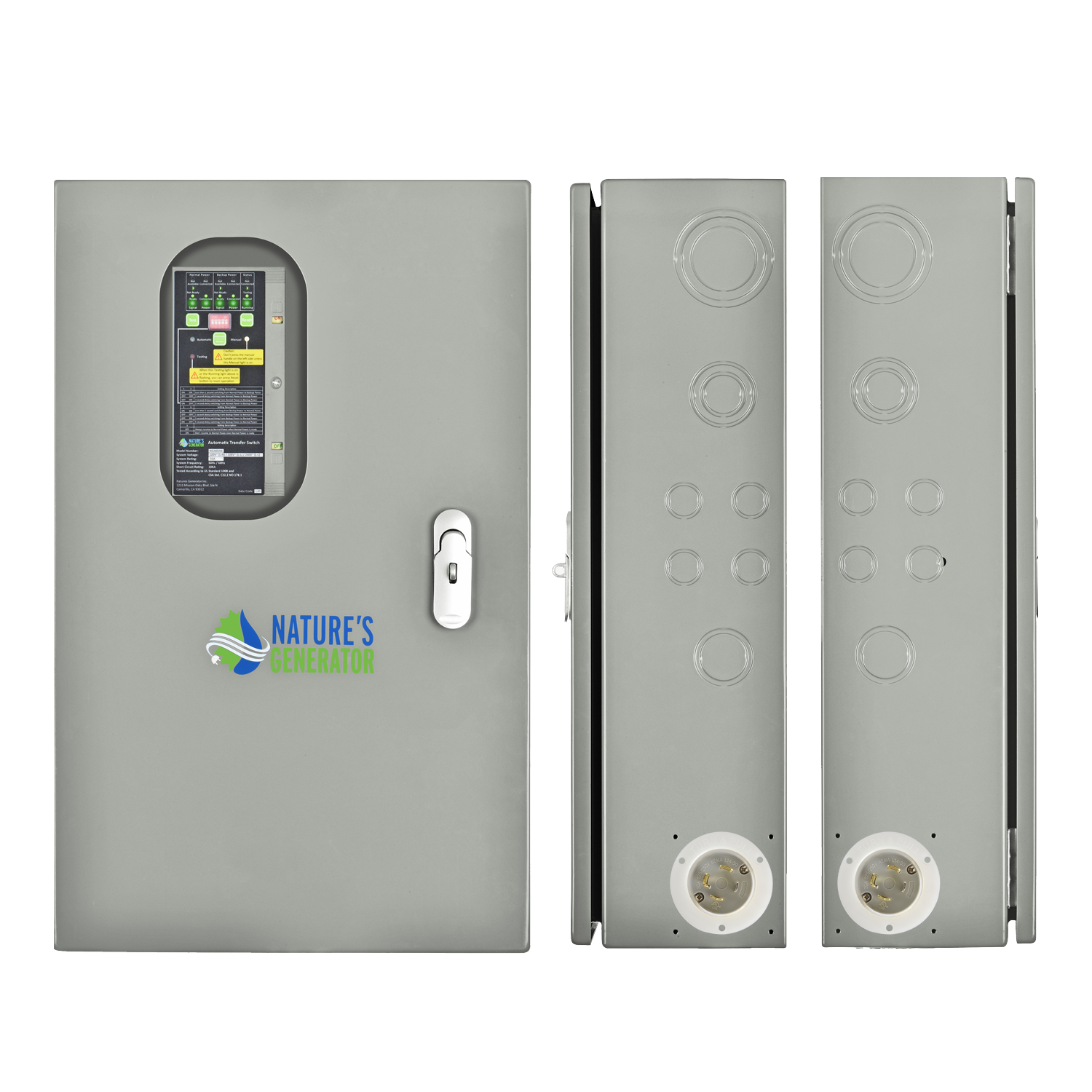 30A Automatic Generator Transfer Switch Features Inlet Positions