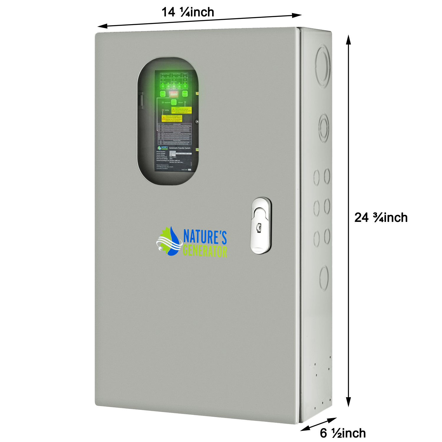 Product 
50A Automatic Generator Transfer Switch Dimension