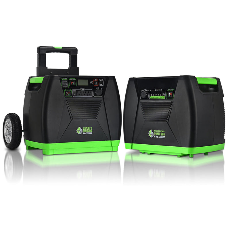 Elite 3600 - Product 
Two black and green portable power stations on a white background 8