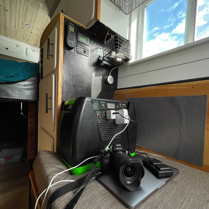 Elite 3600 - Scene Nature's Generator Elite charging Laptop and Camera 17