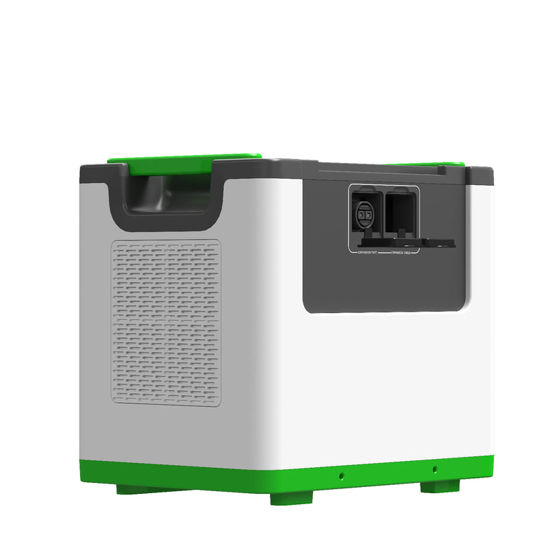Nature's Generator Lithium 3600 Power Pod - Product - Portable power station with green and gray design on a white background 8