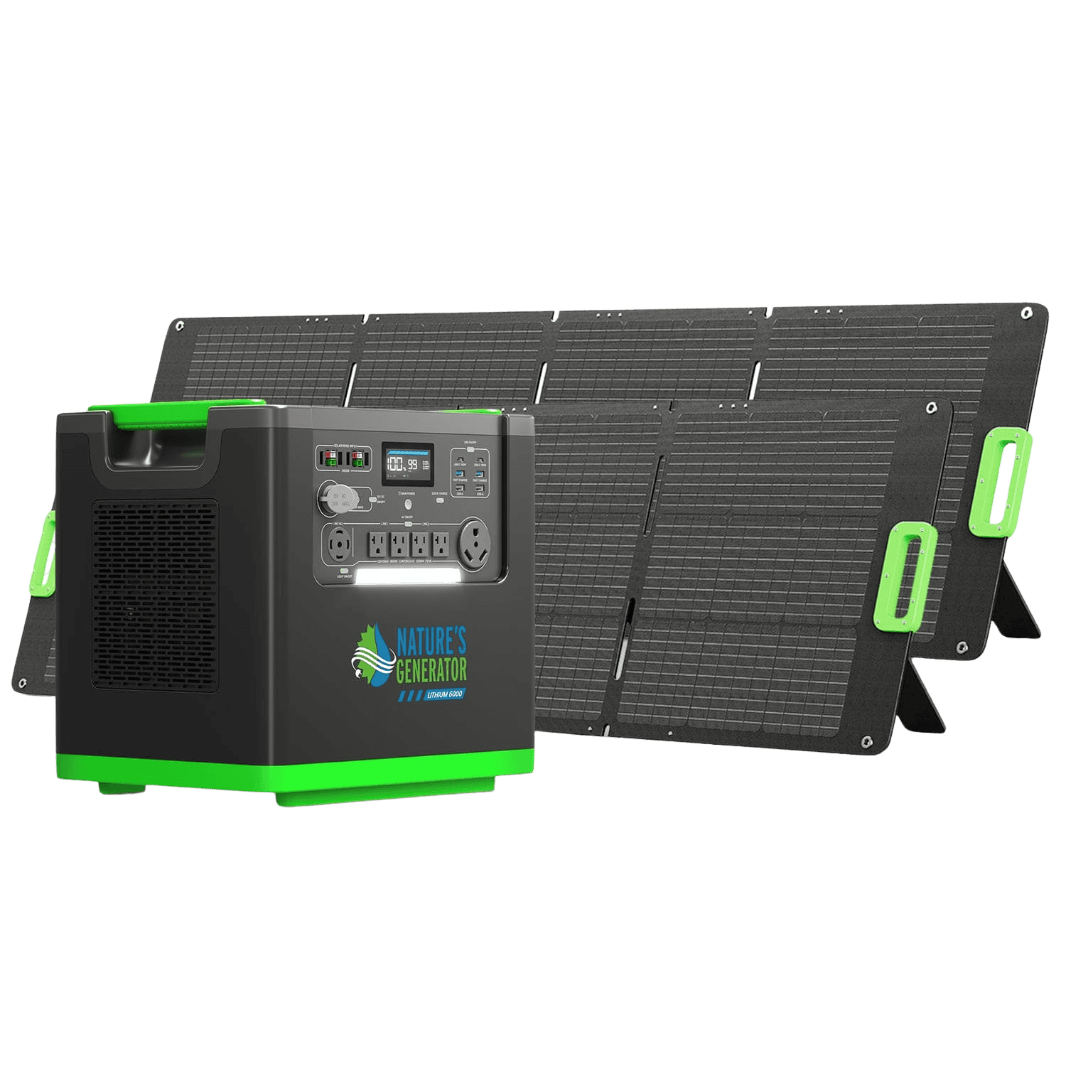 Nature's Generator Lithium 6000 with Solar Panel