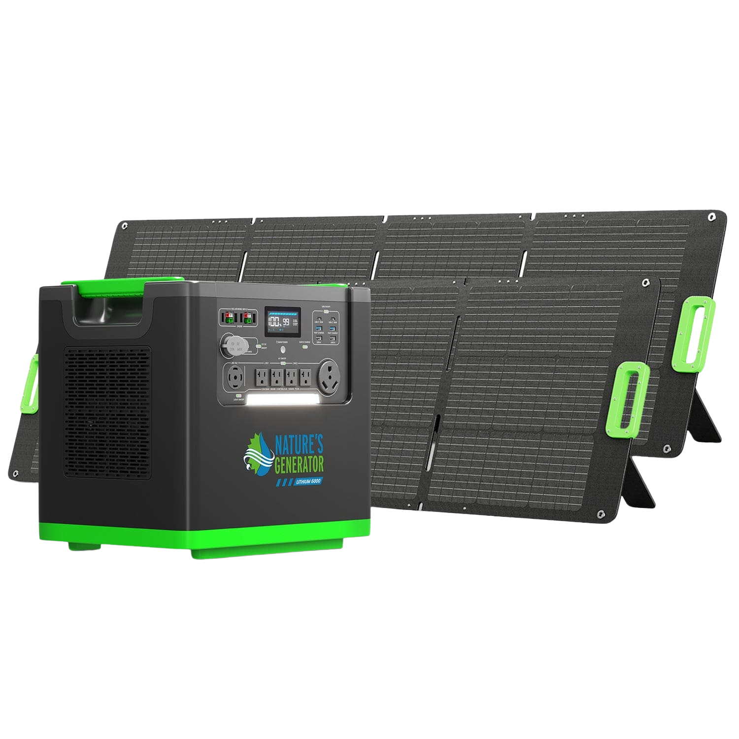 Nature's Generator Lithium 6000 with Solar Panel