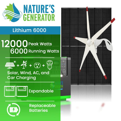 Lithium 6000 with 2x 410W Rigid Panel and Wind Turbine