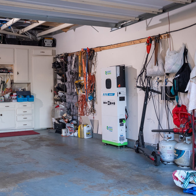 MyGrid 10K - Scene 
Garage with tools, equipment, and a charging station. 16