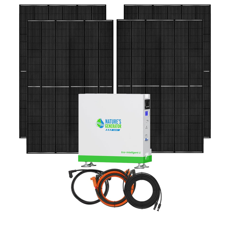 MyGrid 10K Solar Battery - Product - Solar panel system with batteries and cables on a white background 3