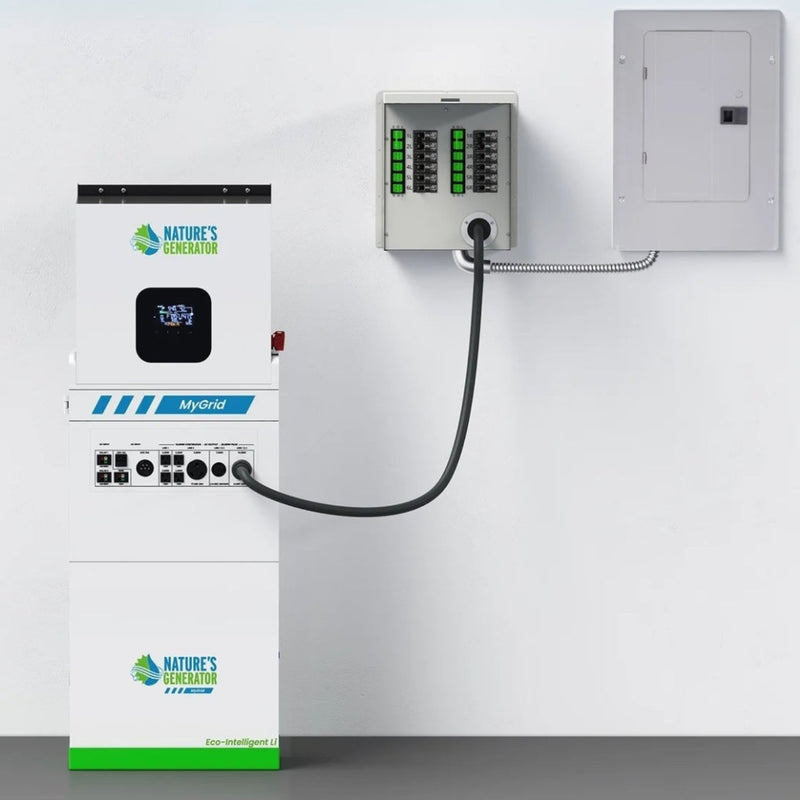 12-Circuit 120/240V 50A Non-Automatic Transfer Switch - Scene - Nature's Generator 12 Circuit 50A Non Automatic Transfer Switch with MyGrid 10K 13