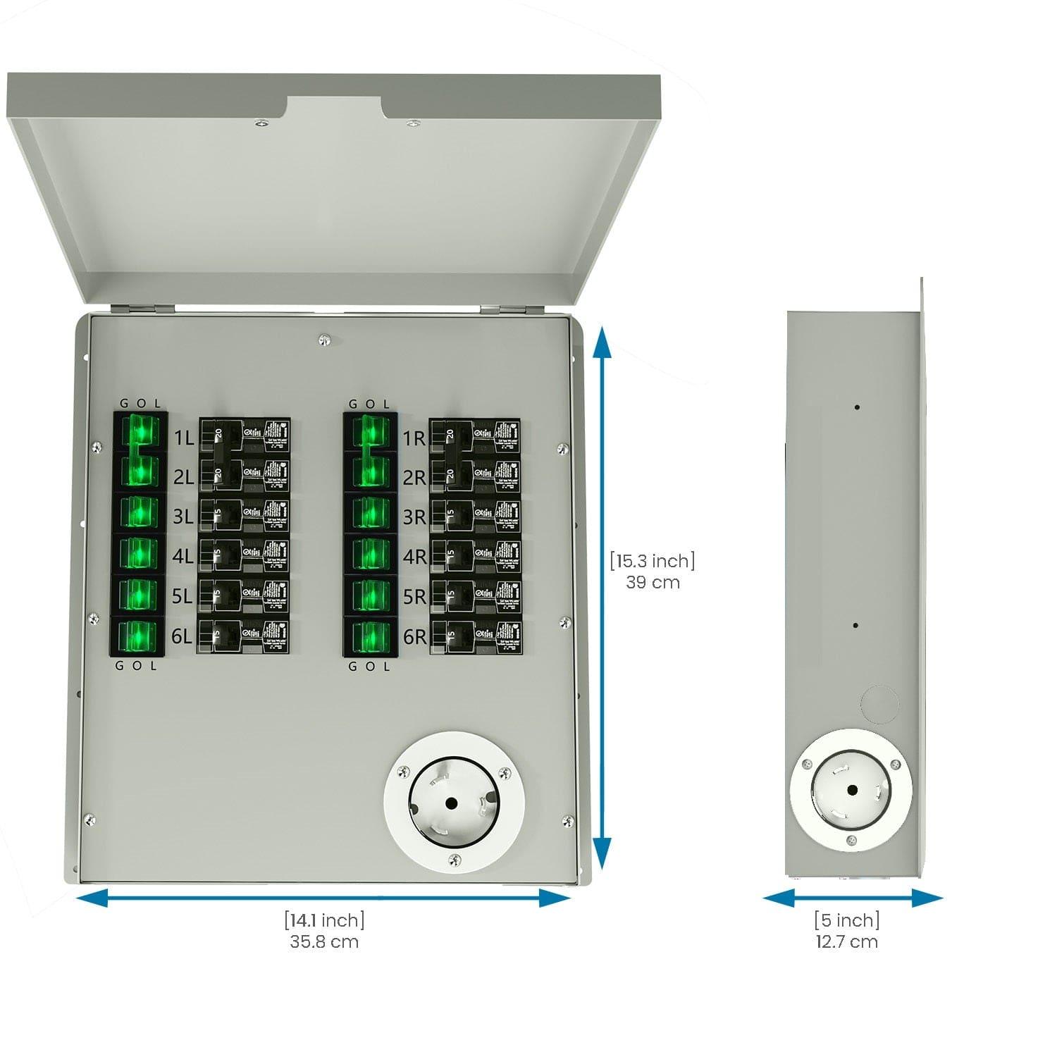 Natures Generator 12 Circuits 120V 50A Non-Automatic Power Transfer Switch