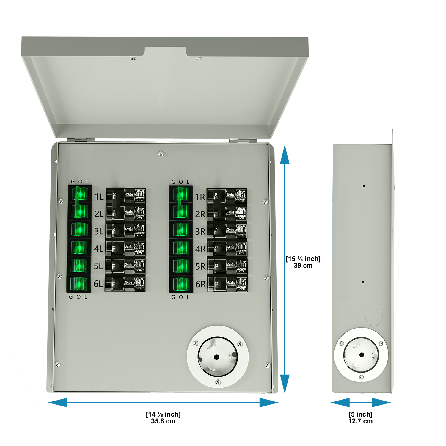Natures Generator 12 Circuits 120V 50A Non-Automatic Power Transfer Switch