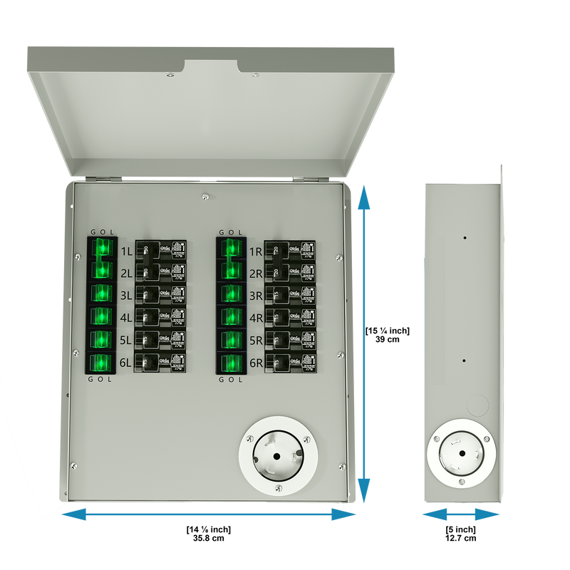 12-Circuit 120/240V 50A Non-Automatic Transfer Switch - Product - Natures Generator 12 Circuits 120V 50A Non-Automatic Power Transfer Switch 6