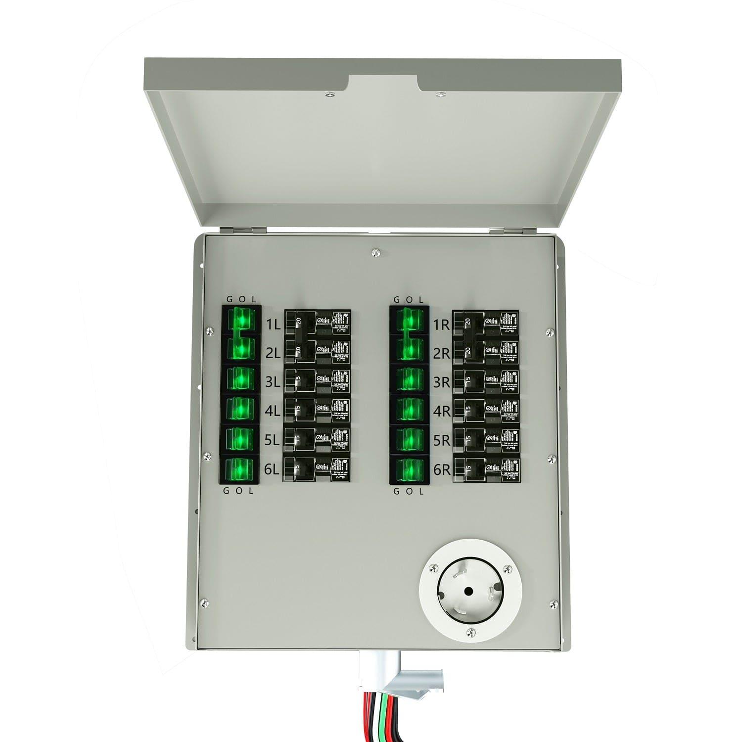 Natures Generator 12 Circuits 120V 50A Non-Automatic Power Transfer Switch