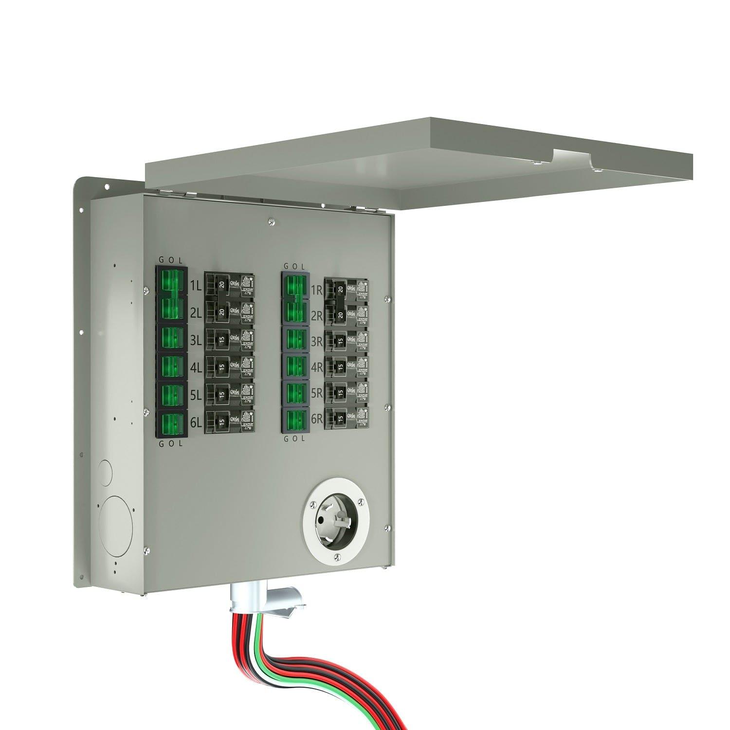Natures Generator 12 Circuits 120V 50A Non-Automatic Power Transfer Switch