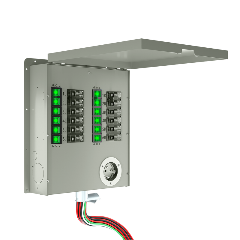 12-Circuit 120/240V 50A Non-Automatic Transfer Switch - Product - Natures Generator 12 Circuits 120V 50A Non-Automatic Power Transfer Switch 5