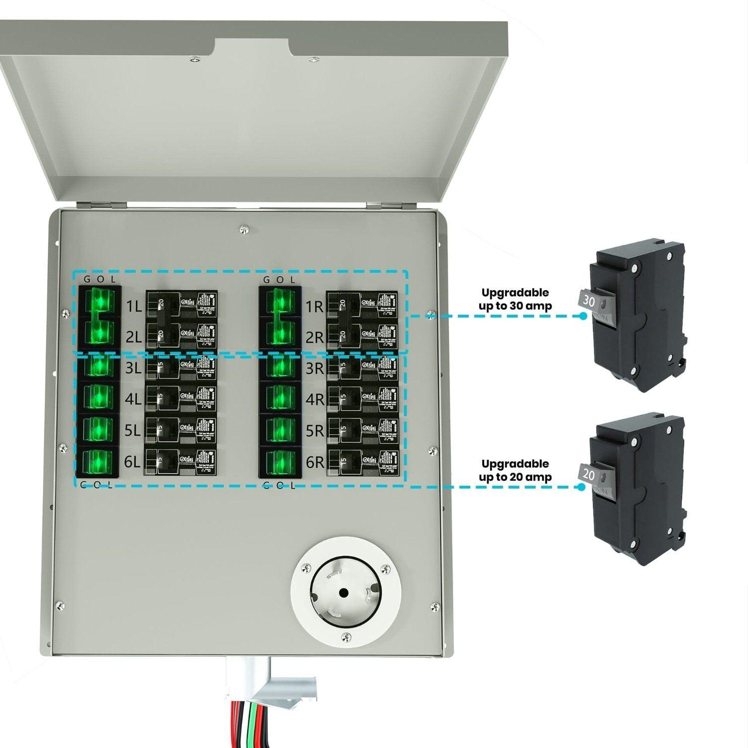 Natures Generator 12 Circuits 120V 50A Non-Automatic Power Transfer Switch