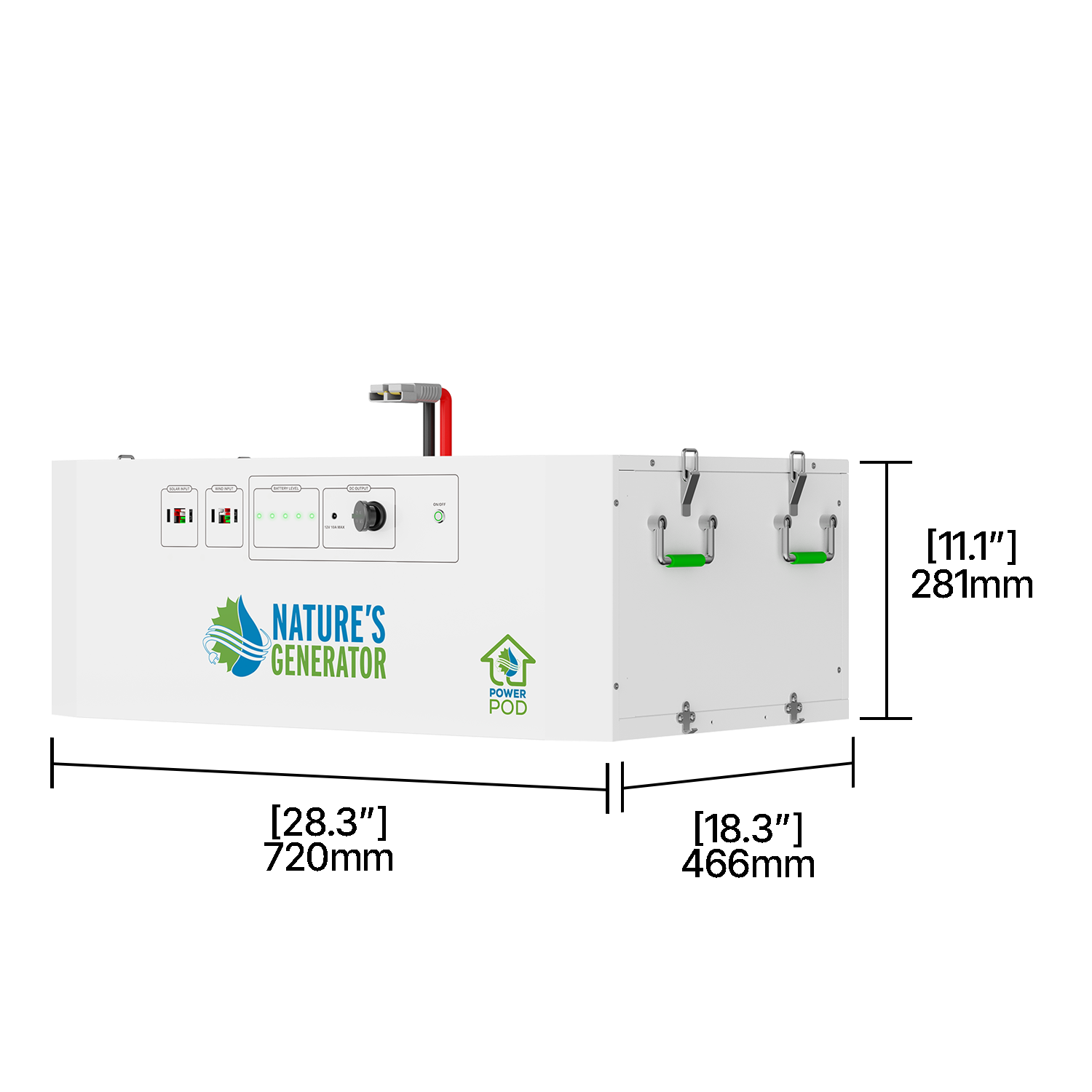 Product - Nature's Generator Powerhouse Power Pod DImension