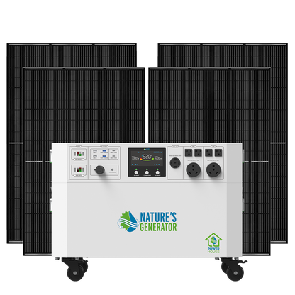 Product - Nature's Generator Powerhouse Solar Generator Front x4 410W Rigid Panel