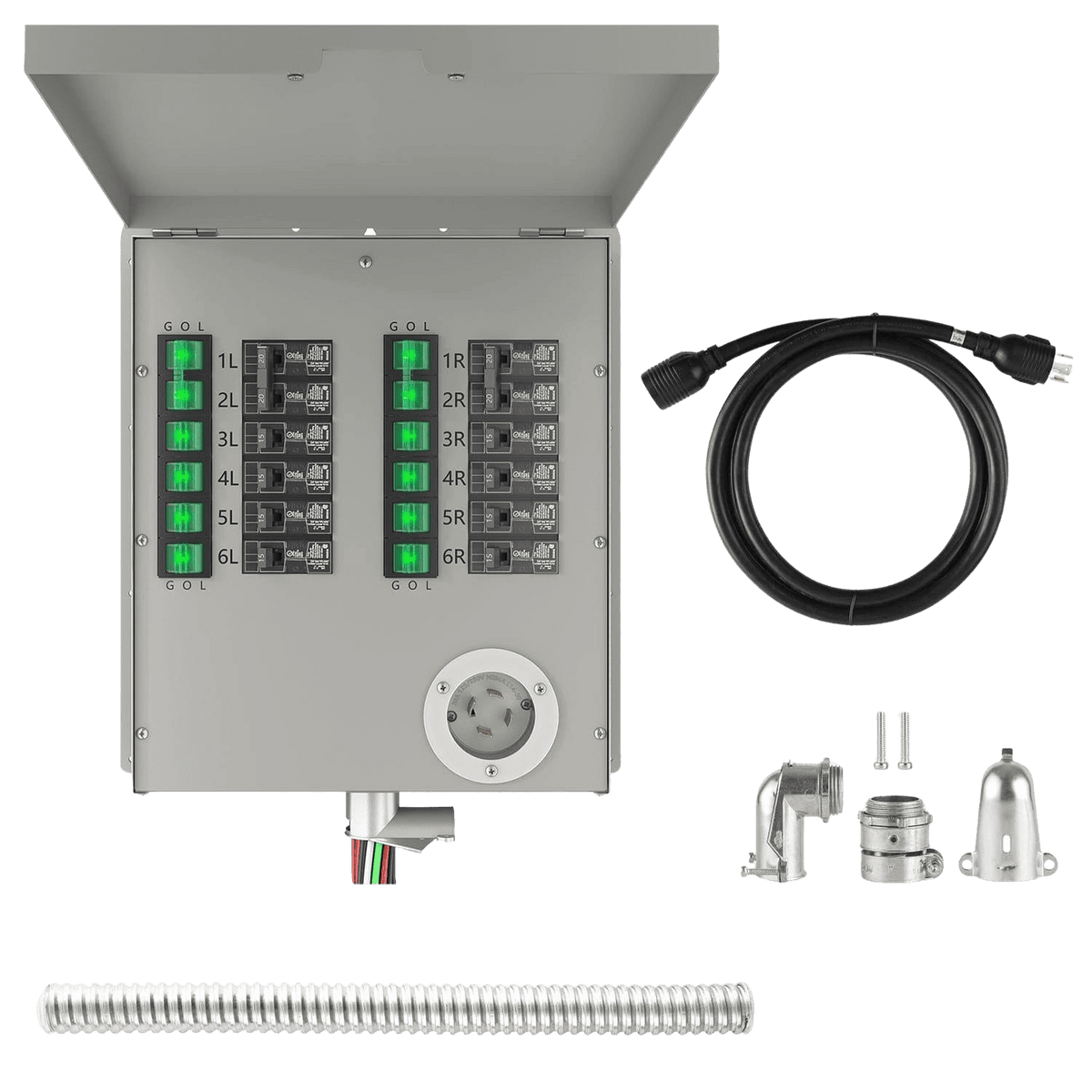 Nature's Generator 30A and 50A 12 Circuits 120/240V Non-Automatic  Power Transfer Switch