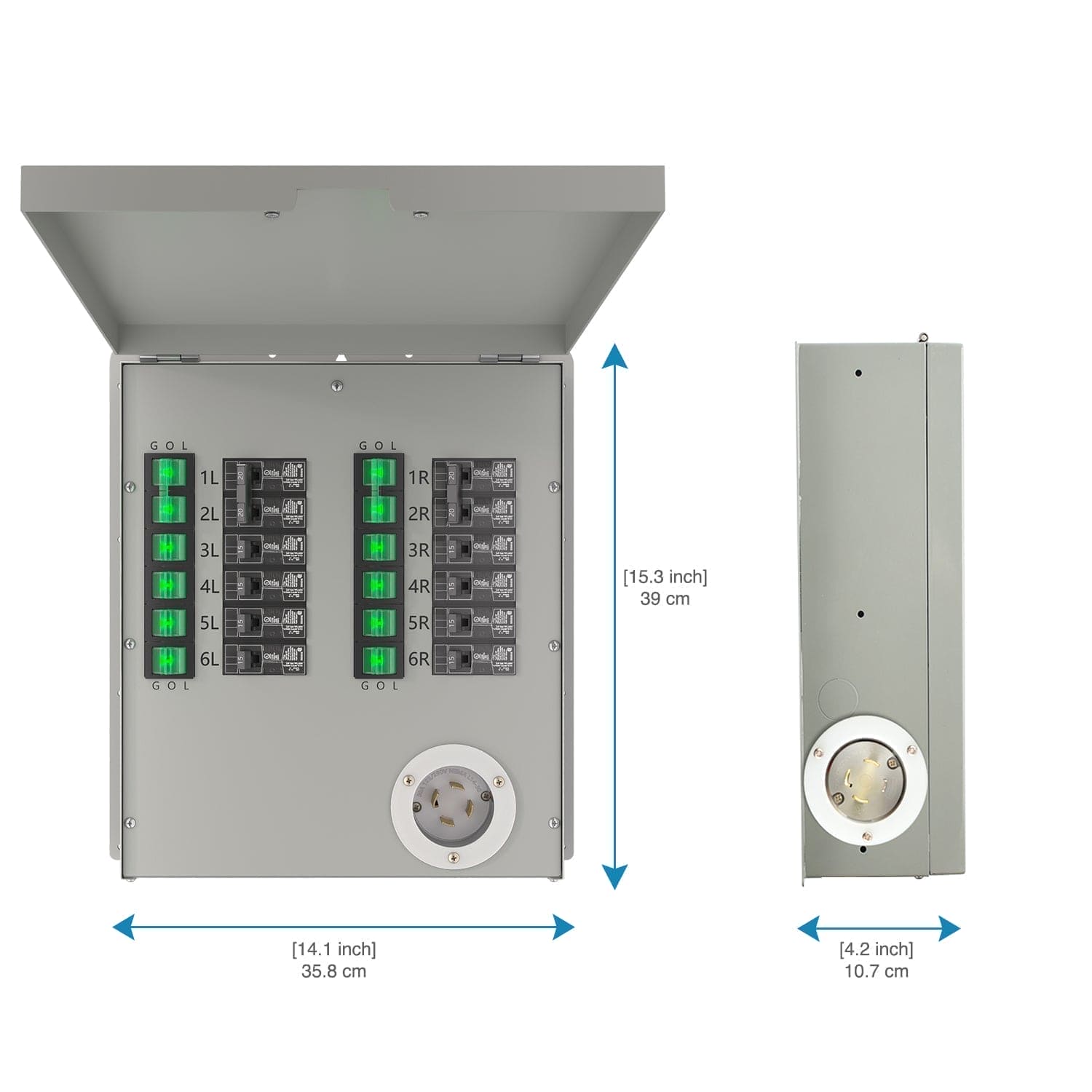 Nature's Generator 12 - Circuit 120/240V 30A Non - Automatic Power Transfer Switch - Nature's Generator