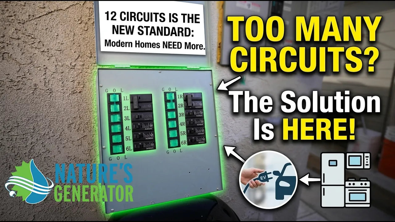 12-Circuit 120/240V 30A Non-Automatic Transfer Switch
